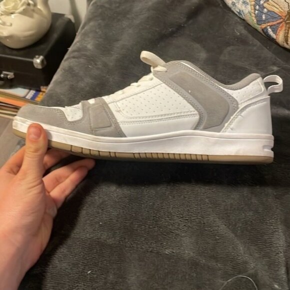 Dunk Inspired Sneakers White Gray Lace Up Men's Size 9 - Picture 2 of 4